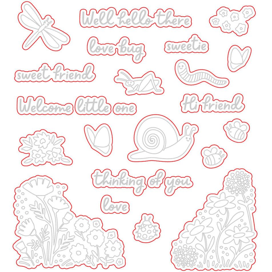 Spring Meadow - Honey Cuts - Coordinating Dies - RETIRING - Honey Bee Stamps