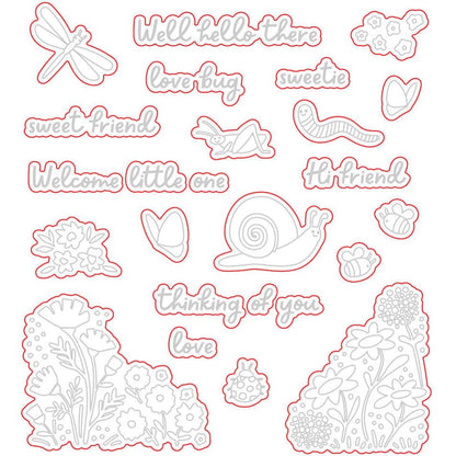 Spring Meadow - Honey Cuts - Coordinating Dies - RETIRING - Honey Bee Stamps