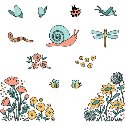 Spring Meadow - Set Of 4 - 6"x6" Coordinating Stencils - Retiring - Honey Bee Stamps