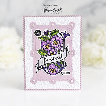 Spring Seeds - 6x8 Photopolymer Stamp Set - Honey Bee Stamps