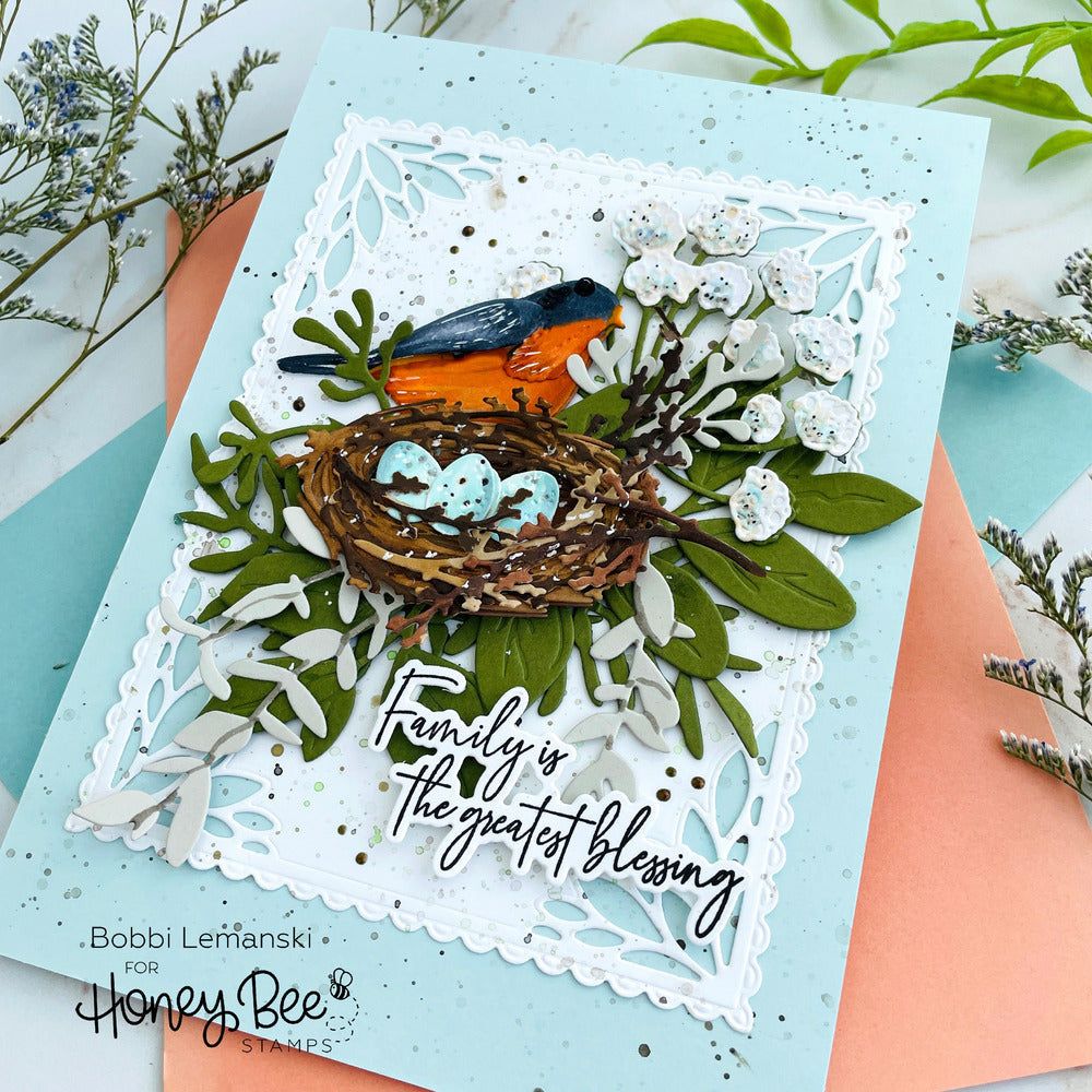 Spring Vine Layering Frames - Honey Cuts - Stand - Alone Dies - Honey Bee Stamps