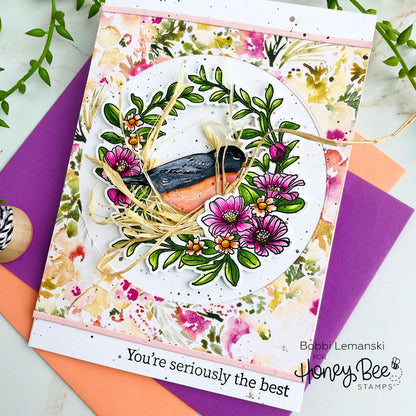 Spring Wreath - Honey Cuts - Coordinating Dies - Retiring - Honey Bee Stamps