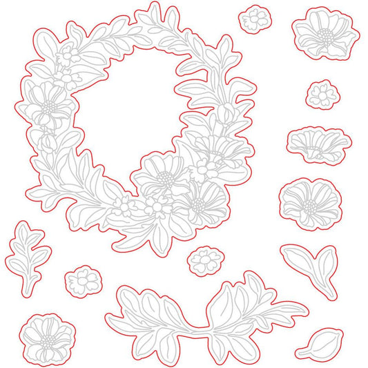 Spring Wreath - Honey Cuts - Coordinating Dies - Retiring - Honey Bee Stamps