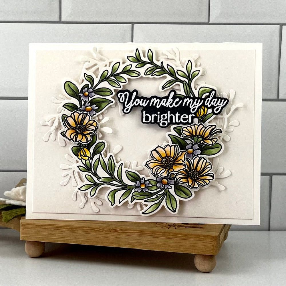 Spring Wreath - Honey Cuts - Honey Bee Stamps