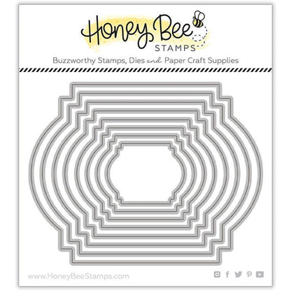 Stacking Art Deco Labels - Honey Cuts - Stand - Alone Dies - Honey Bee Stamps
