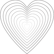 Stacking Hearts - Honey Cuts - Honey Bee Stamps