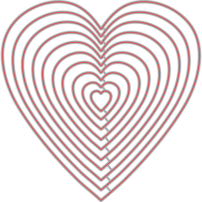 Stacking Hearts - Honey Cuts - Stand - Alone Dies - Honey Bee Stamps