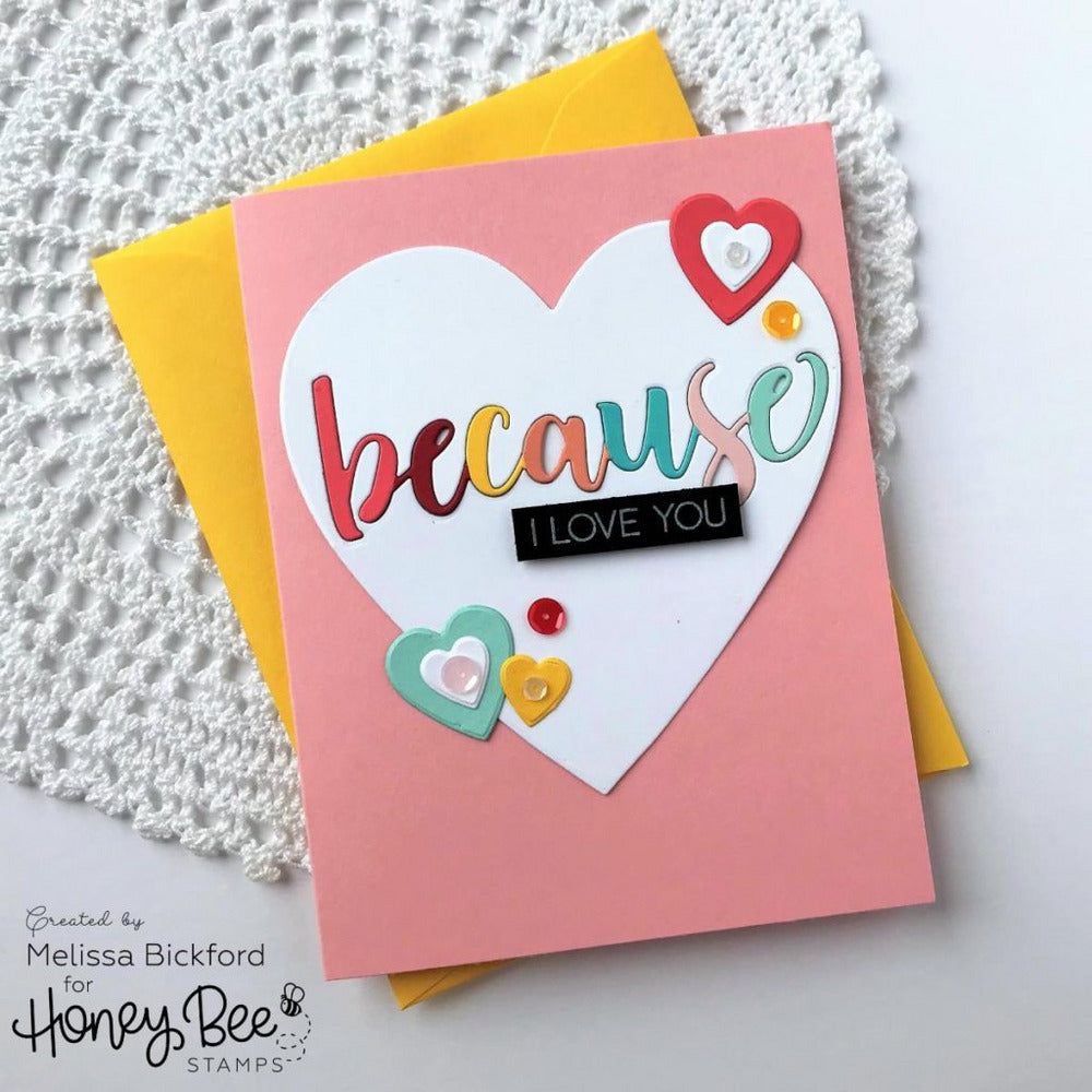 Stacking Hearts - Honey Cuts - Stand - Alone Dies - Honey Bee Stamps
