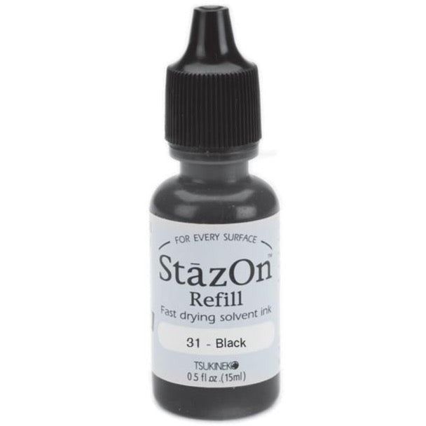 StazOn Jet Black Ink Refill - Honey Bee Stamps