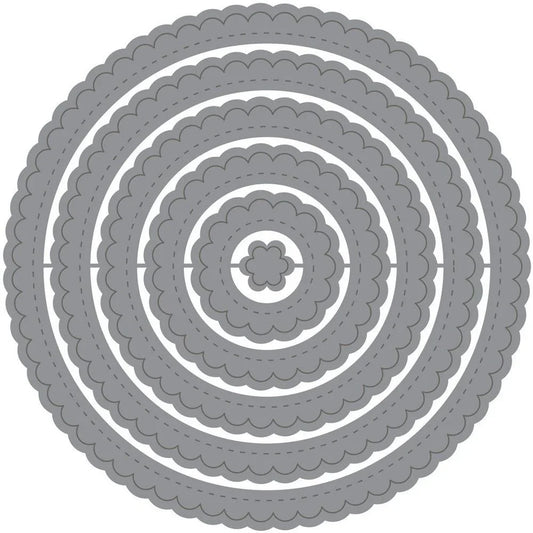 Stitched Scallop Circles - Honey Cuts - Stand - Alone Dies - Honey Bee Stamps