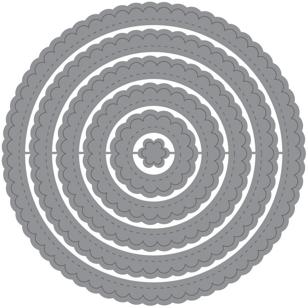 Stitched Scallop Circles - Honey Cuts - Stand - Alone Dies - Honey Bee Stamps