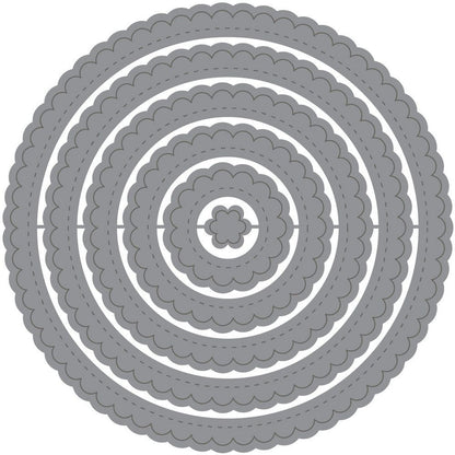 Stitched Scallop Circles - Honey Cuts - Stand - Alone Dies - Honey Bee Stamps