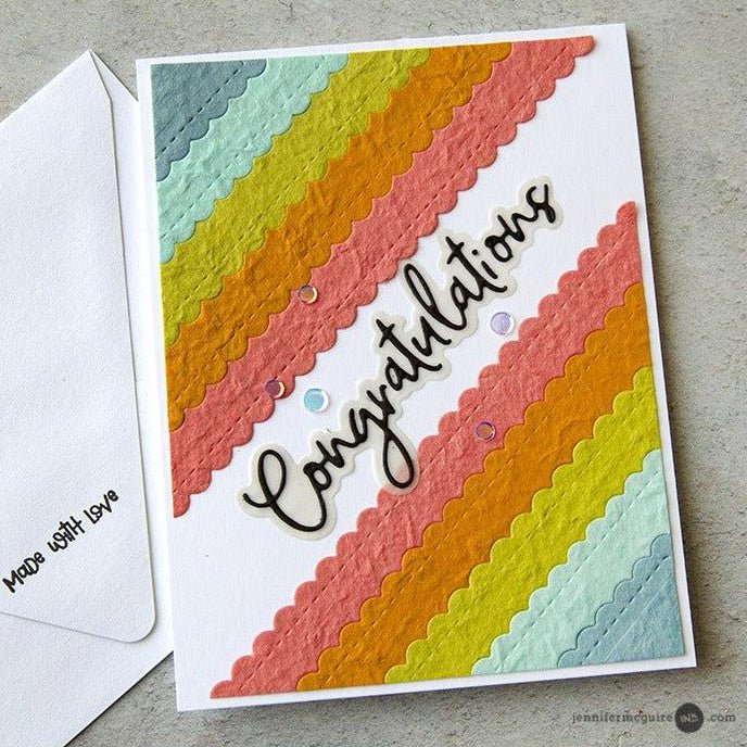 Stitched Scallop Squares - Honey Cuts - Stand - Alone Dies - Honey Bee Stamps