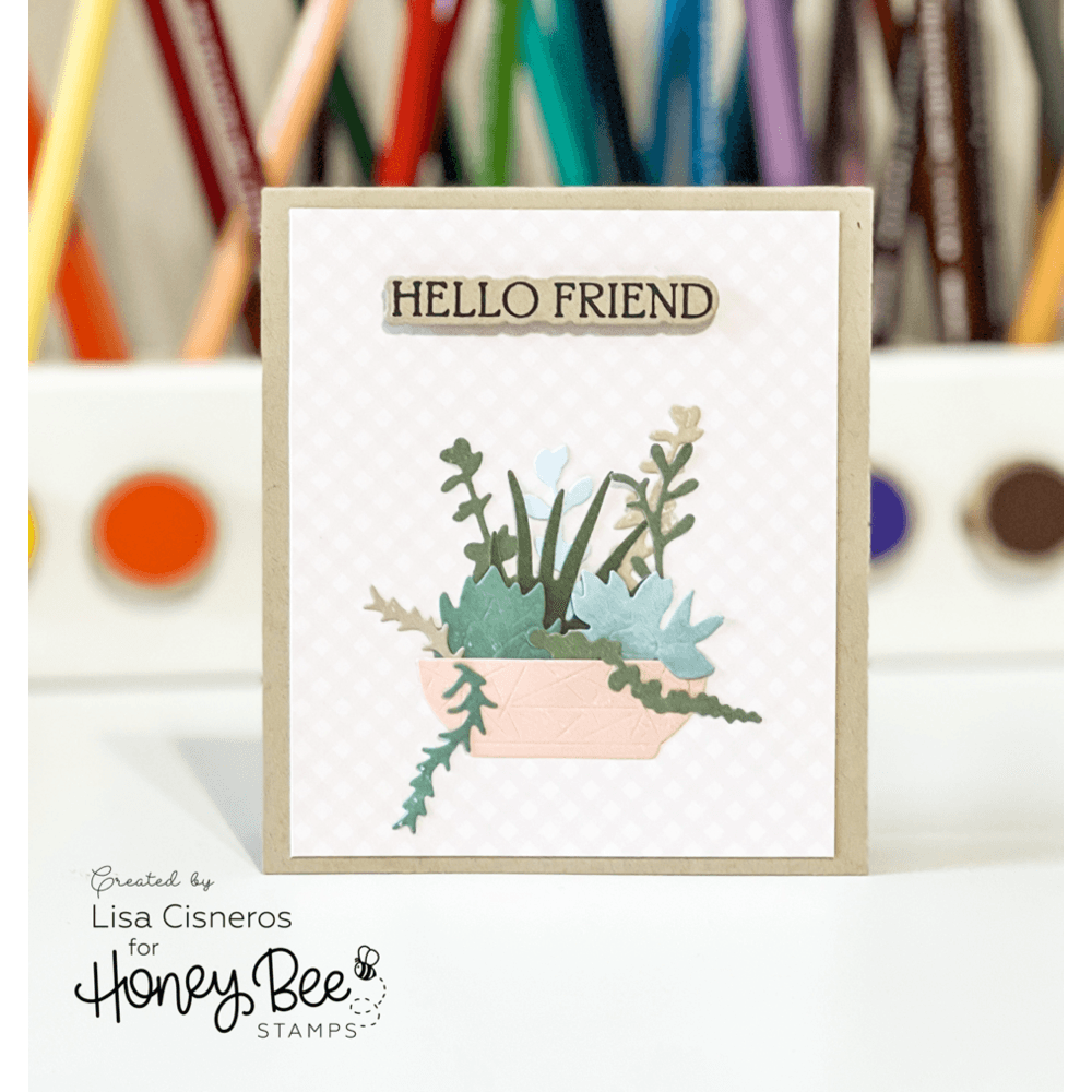 Succulent Garden Builder - Honey Cuts - Honey Bee Stamps