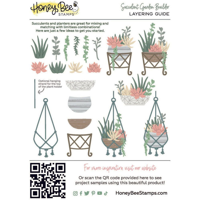 Succulent Garden Builder - Honey Cuts - Honey Bee Stamps