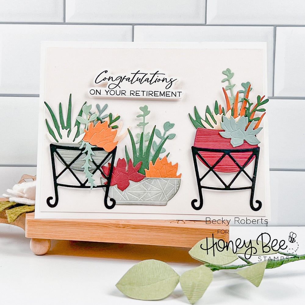 Succulent Garden Builder - Honey Cuts - Honey Bee Stamps