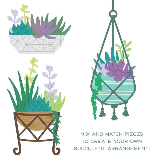 Succulent Garden Builder - Honey Cuts - Stand - Alone Dies - Honey Bee Stamps