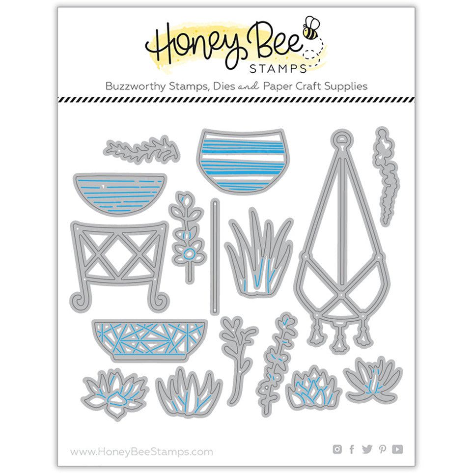 Succulent Garden Builder - Honey Cuts - Stand - Alone Dies - Honey Bee Stamps
