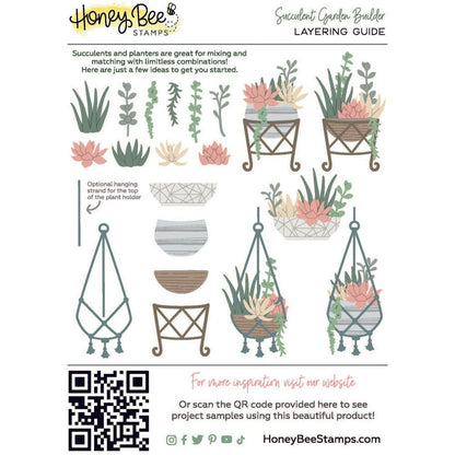 Succulent Garden Builder - Honey Cuts - Stand - Alone Dies - Honey Bee Stamps