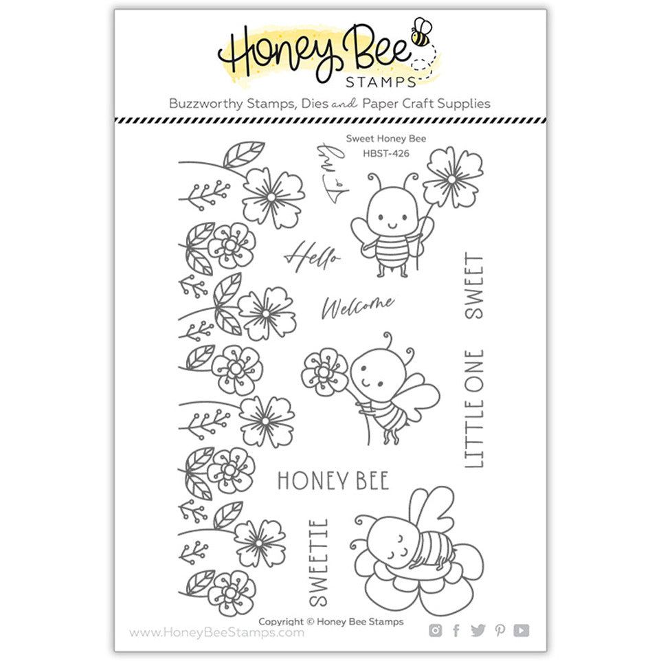 Sweet Honey Bee - 4x6 Photopolymer Stamp Set - Honey Bee Stamps