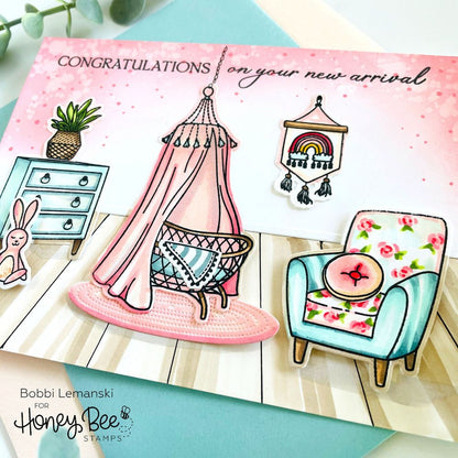 Sweet Nursery - 6x6 Photopolymer Stamp Set - Honey Bee Stamps