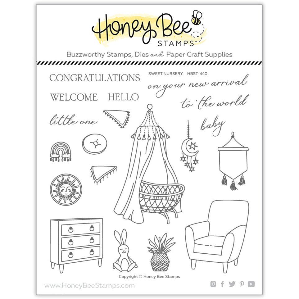 Sweet Nursery - 6x6 Stamp Set - Honey Bee Stamps