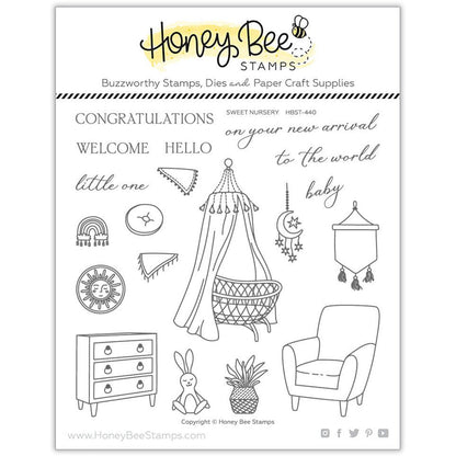 Sweet Nursery - 6x6 Stamp Set - Honey Bee Stamps