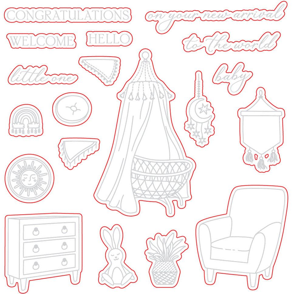 Sweet Nursery - Honey Cuts - Coordinating Dies - Honey Bee Stamps