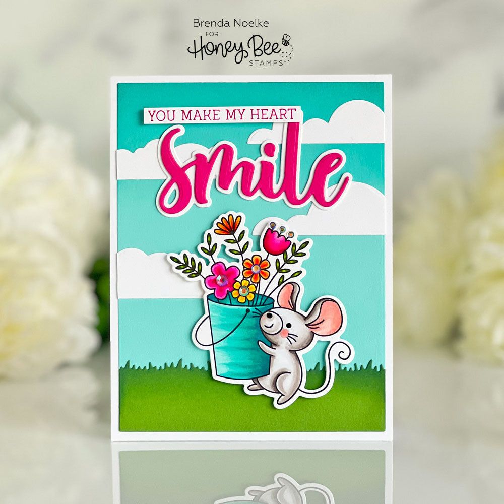 Sweet Spring Mice - 6x8 Photopolymer Stamp Set - Honey Bee Stamps