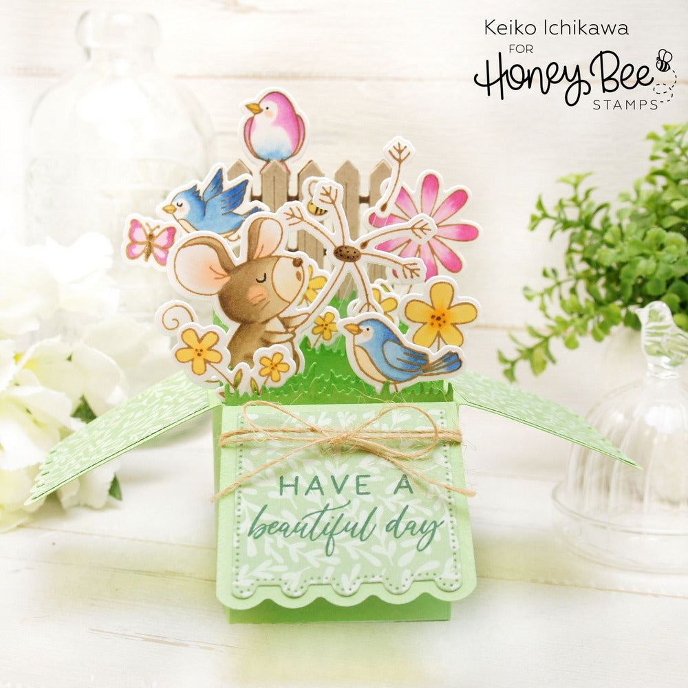 Sweet Spring Mice - 6x8 Photopolymer Stamp Set - Honey Bee Stamps