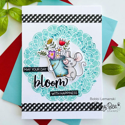 Sweet Spring Mice - 6x8 Photopolymer Stamp Set - Honey Bee Stamps