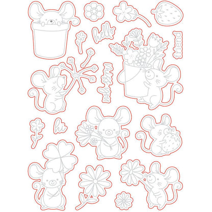 Sweet Spring Mice - Honey Cuts - Coordinating Dies - Honey Bee Stamps