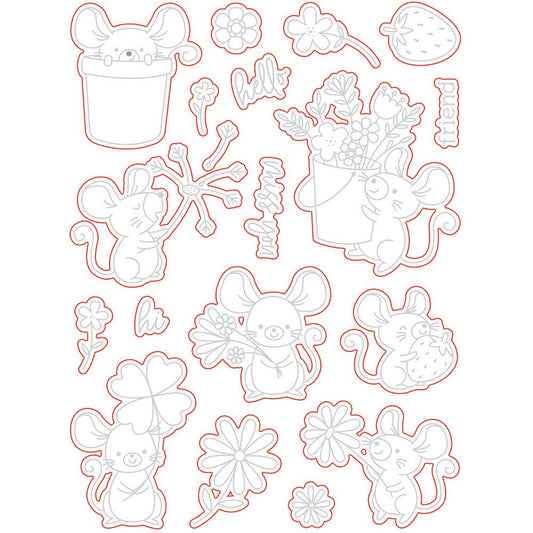 Sweet Spring Mice - Honey Cuts - Coordinating Dies - Honey Bee Stamps