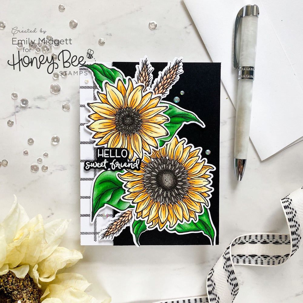 Sweet Sunflowers - 6x6 Stamp Set - Honey Bee Stamps