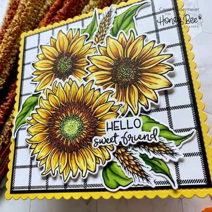 Sweet Sunflowers - 6x6 Stamp Set - Honey Bee Stamps