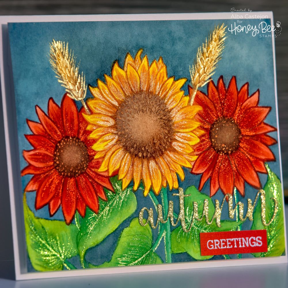 Sweet Sunflowers - 6x6 Stamp Set - Honey Bee Stamps