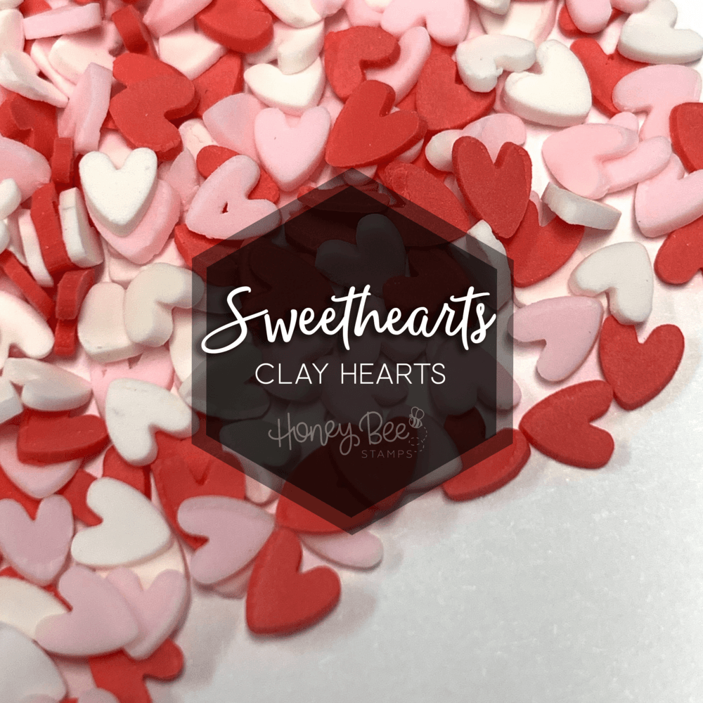 Sweethearts - Clay Hearts Embellishment Mix - Honey Bee Stamps