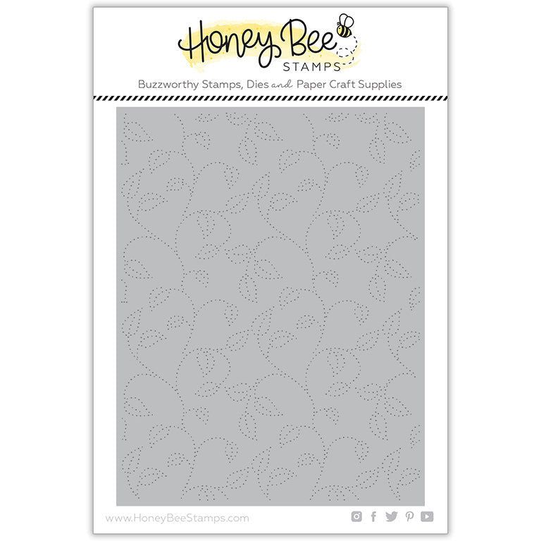 Swirling Leaves Pierced A2 Cover Plate - Honey Cuts - Honey Bee Stamps