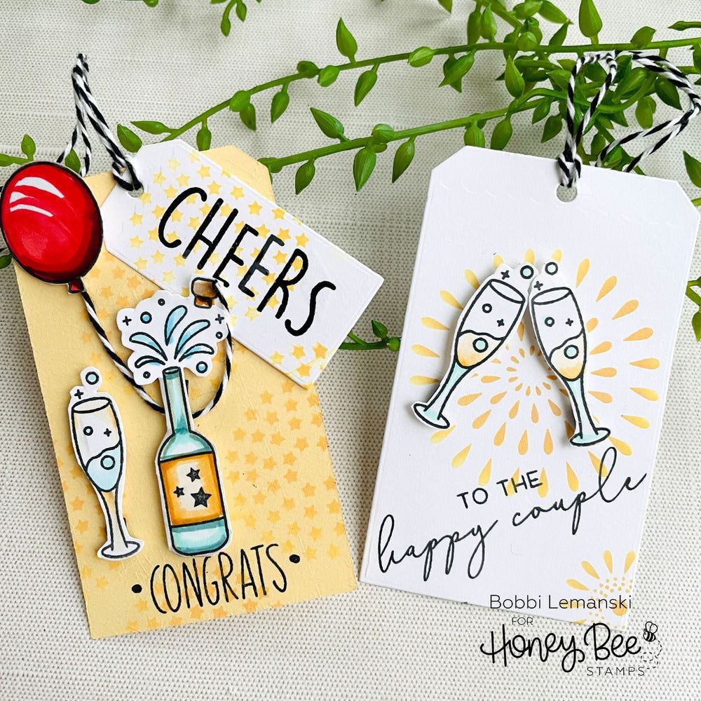 Tag, You're It: Celebrations - 5x6 Photopolymer Stamp Set - Honey Bee Stamps