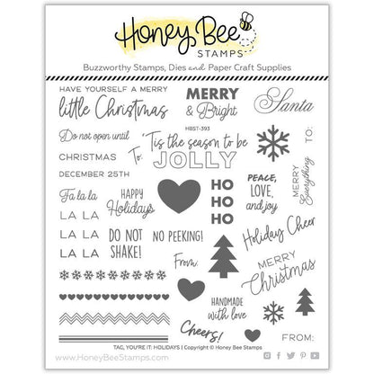 Tag, You're It: Holidays - 6x6 Photopolymer Stamp Set - Honey Bee Stamps