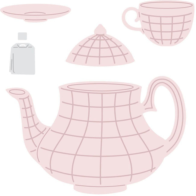 Teapot & Cup - Honey Cuts - Honey Bee Stamps
