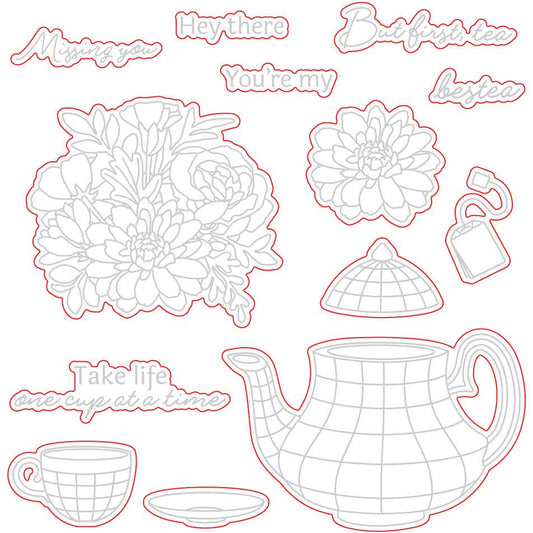 Teatime Florals - Honey Cuts - Honey Bee Stamps