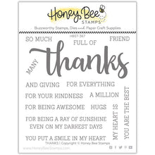 Thanks - 4x4 Stamp Set - Honey Bee Stamps