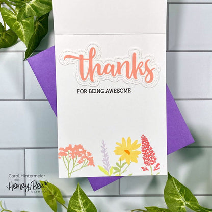 Thanks - 4x4 Stamp Set - Honey Bee Stamps