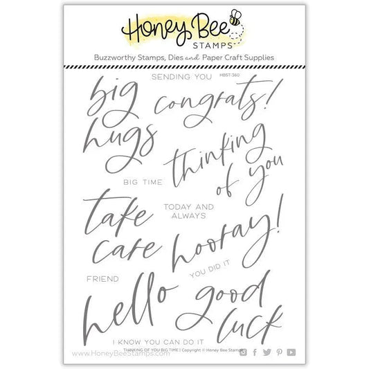 Thinking Of You Big Time - 6x8 Photopolymer Stamp Set - Honey Bee Stamps