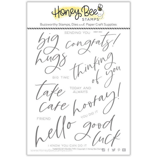 Thinking Of You Big Time - 6x8 Photopolymer Stamp Set - Honey Bee Stamps