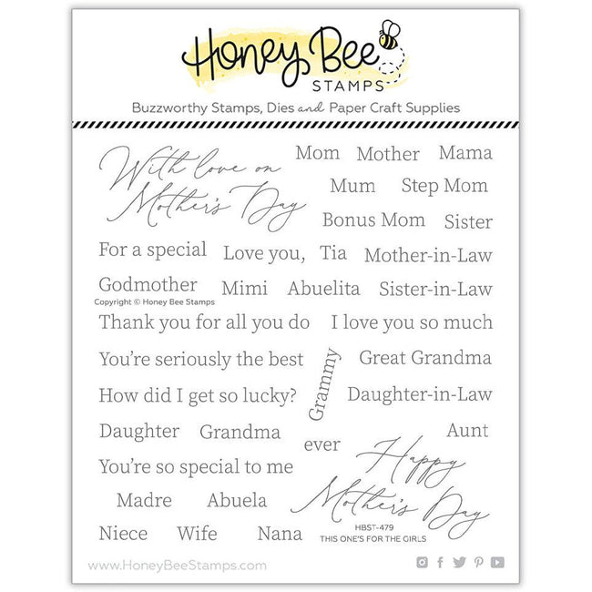 This One's For The Girls - 6x6 Stamp Set - Honey Bee Stamps