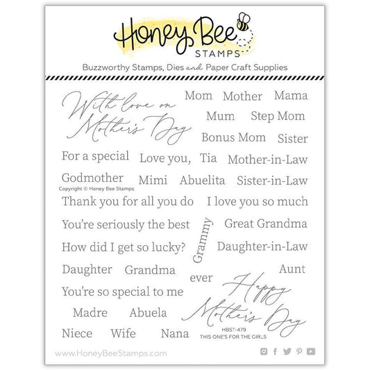 This One's For The Girls - 6x6 Photopolymer Stamp Set - Honey Bee Stamps