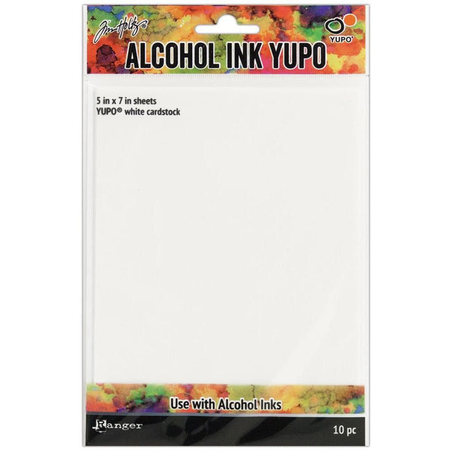 Tim Holtz Alcohol Ink White Yupo Paper 10 Sheets 5"x7" - Honey Bee Stamps