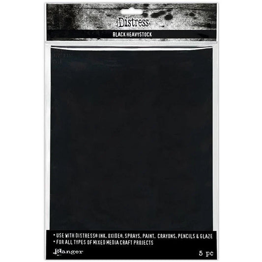 Tim Holtz Distress Black Heavystock 5/Pkg - Honey Bee Stamps